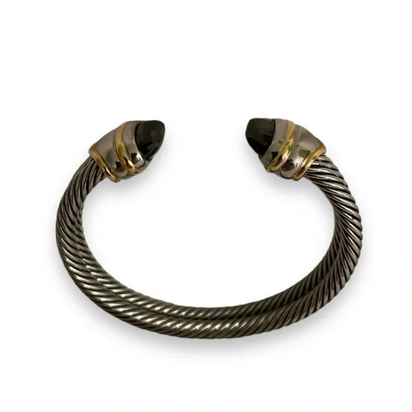 ★ Classic Cable Cuff Stacking Bangles ★ - Picture 4 of 10